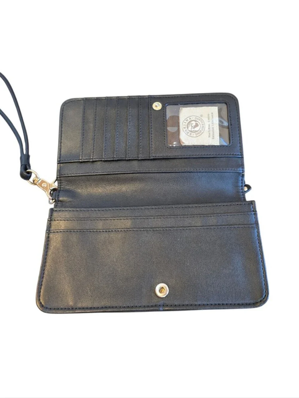 Spartina 449 Telfair Black Tan Plaid Continental Wristlet Clutch Wallet